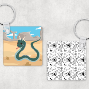 Desert Basilisk Keychain Mockup