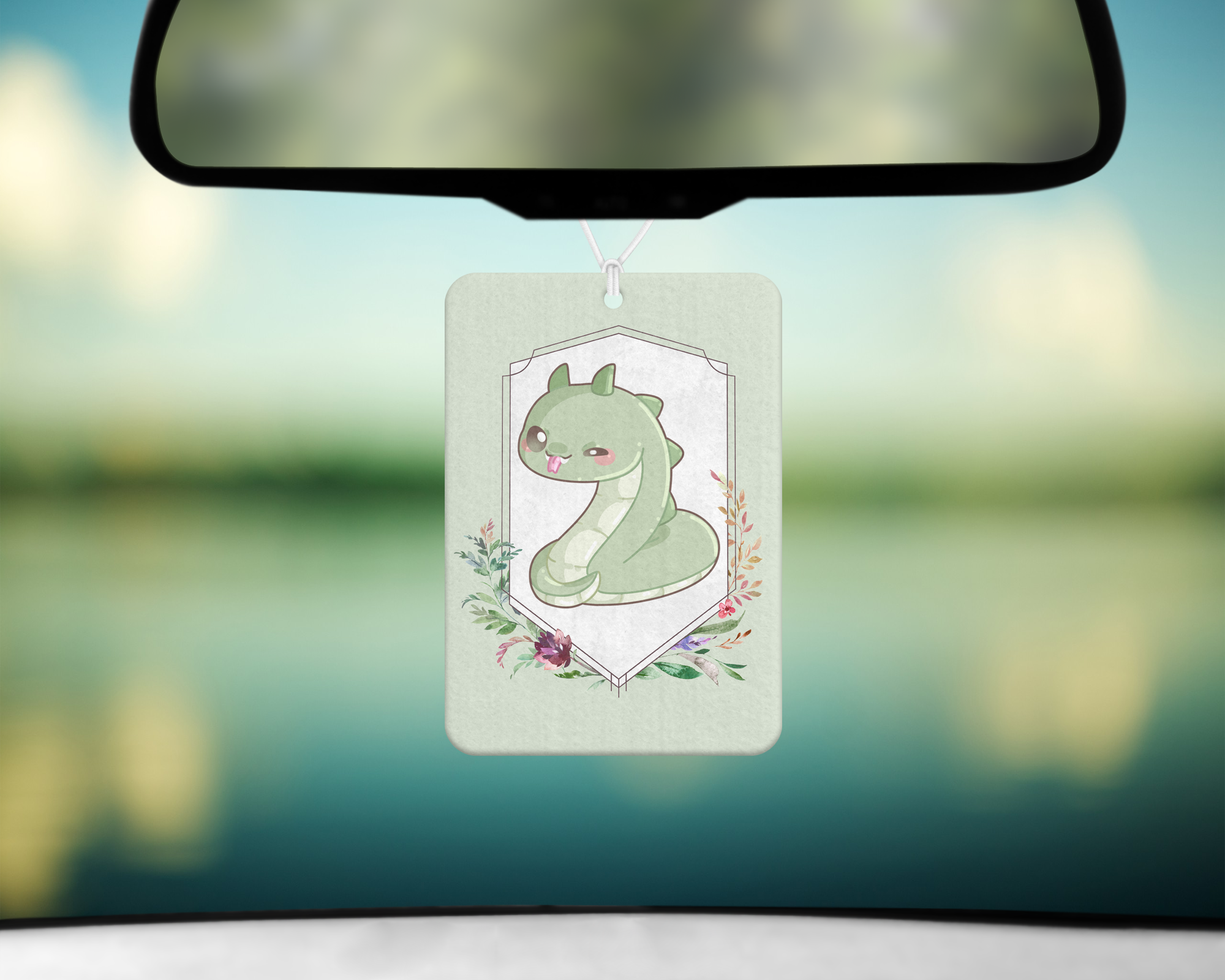 Chibi Basilisk Air Freshener Mockup