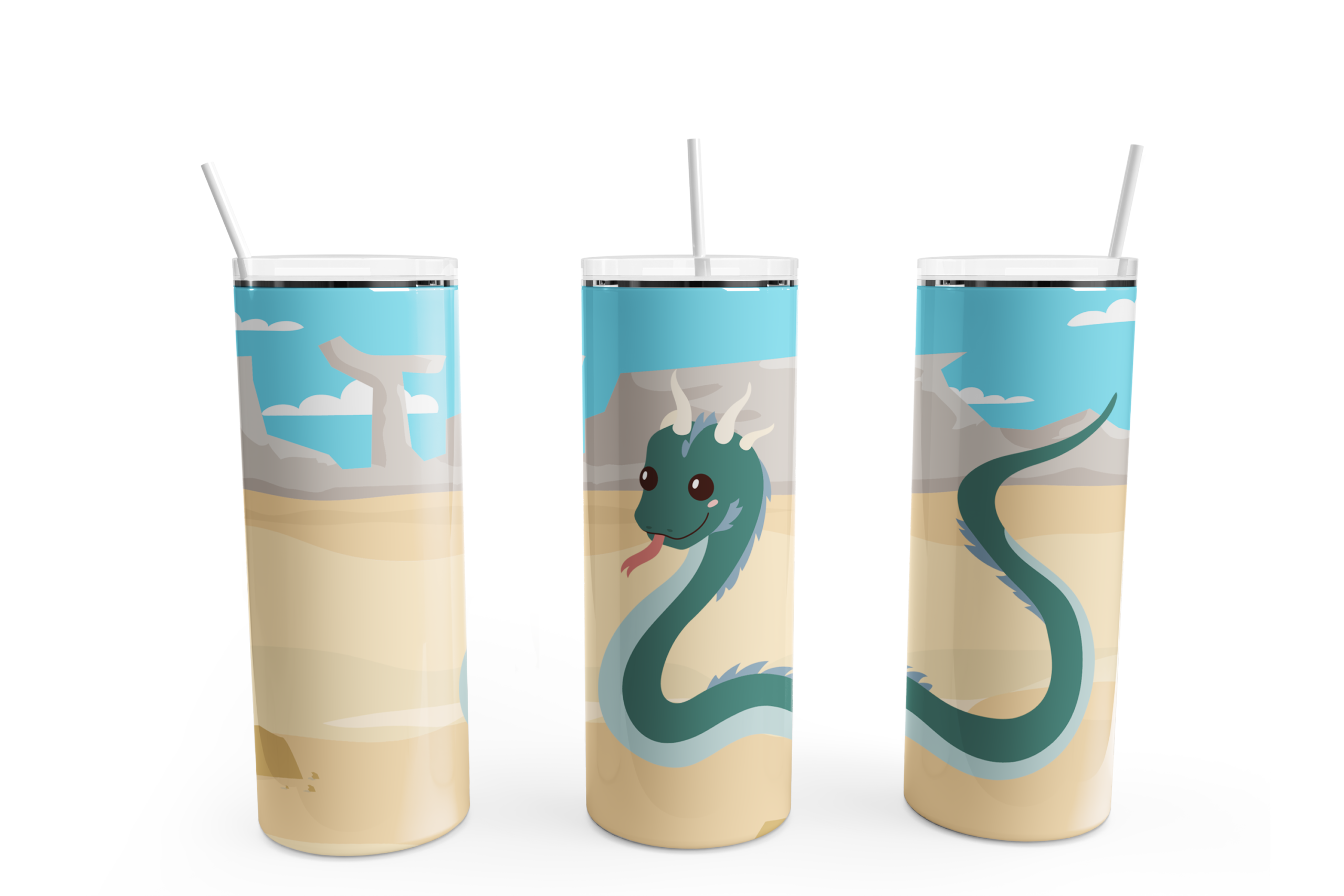 Desert Basilisk Tumbler Mockup