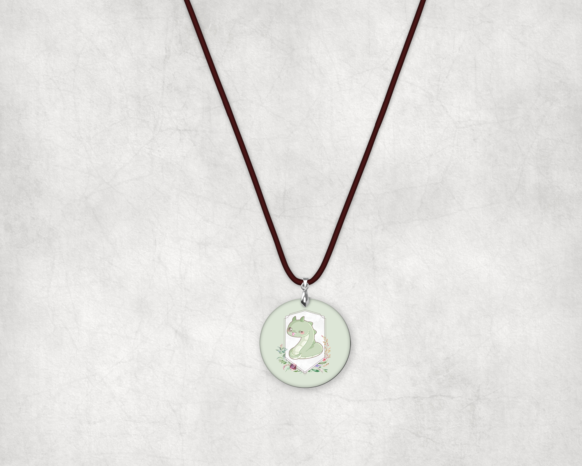 Chibi Basilisk Cord Necklace Mockup