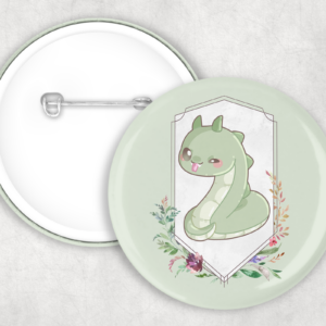 Chibi Basilisk Button Mockup