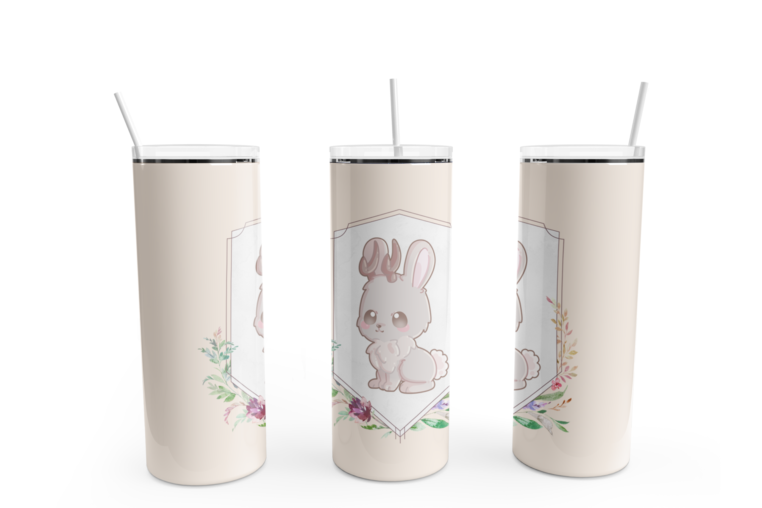 Chibi Jackalope Tumbler Mockup