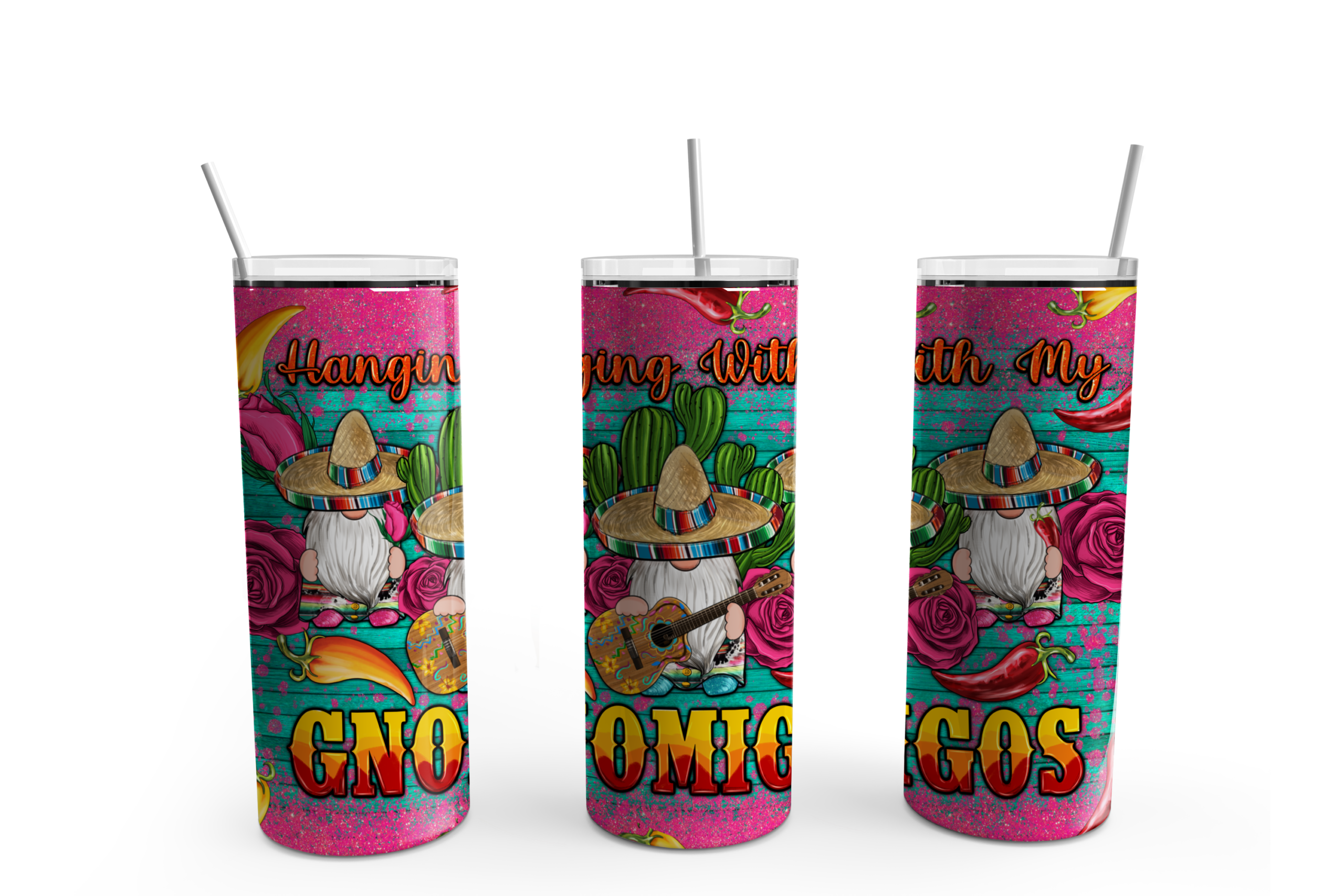 Hanging With My Gnomigos Tumbler Mockup