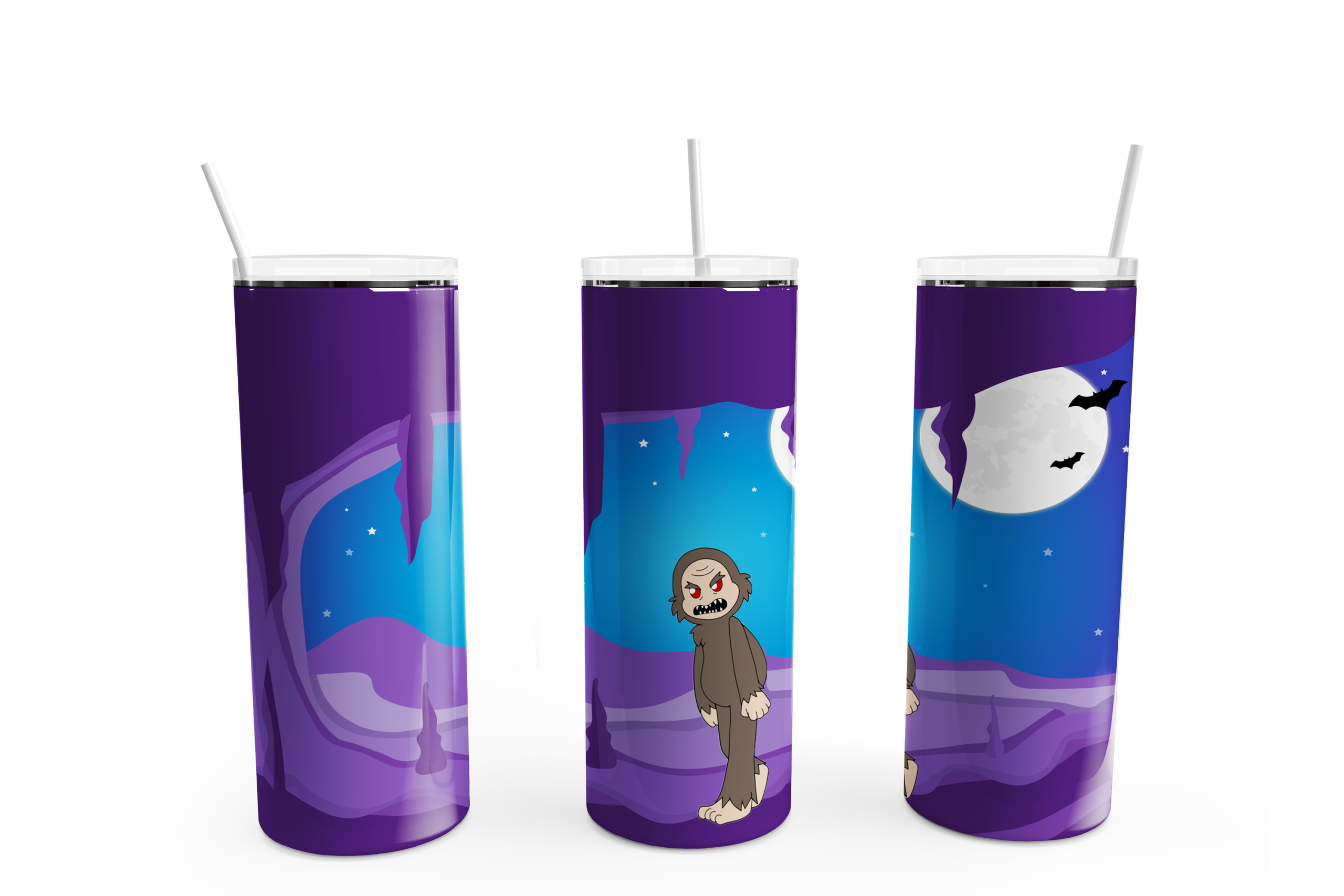 Kawaii Bigfoot Tumbler Mockup
