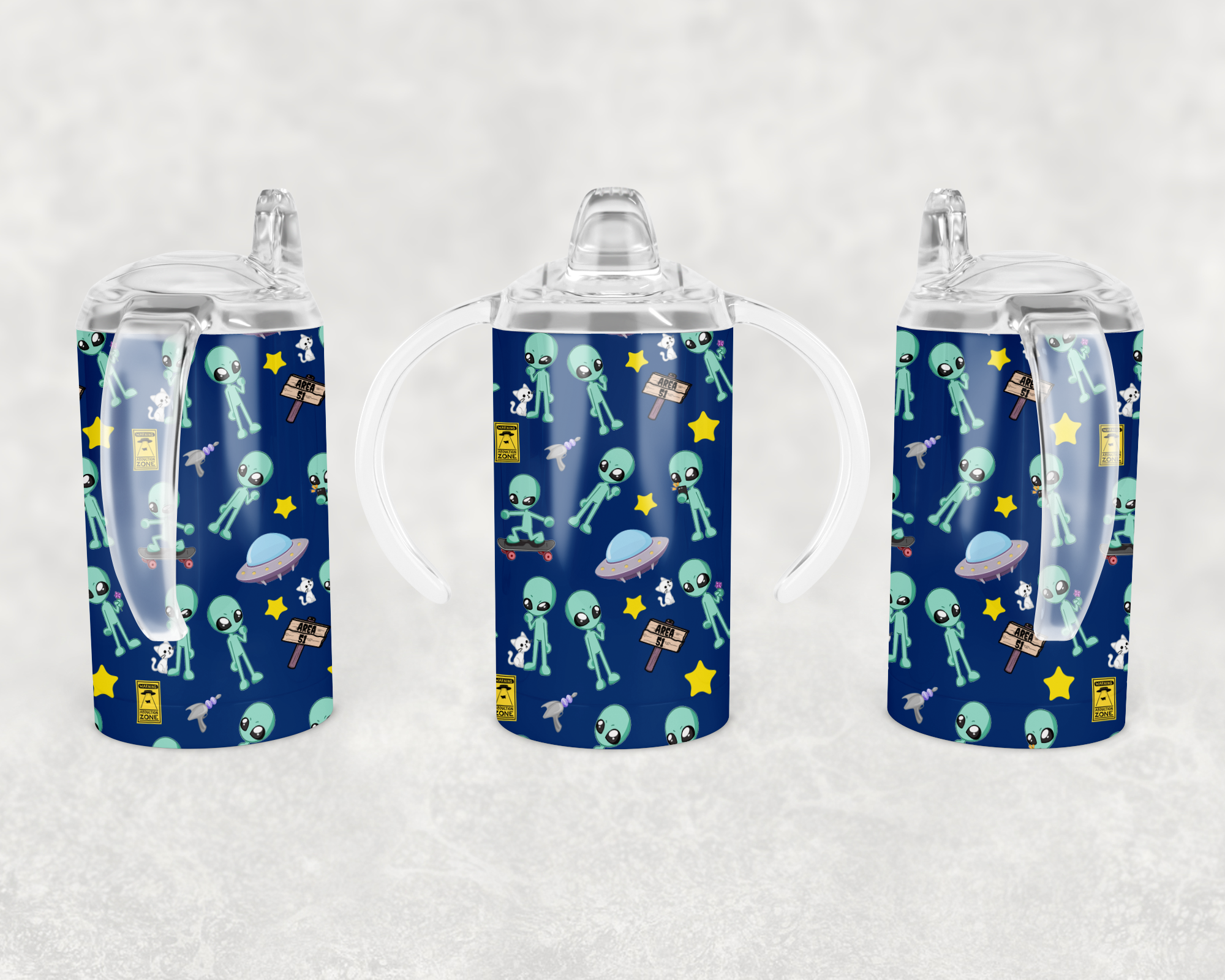 Wizard Crafts Alien Pattern Sippy Cup Mockup