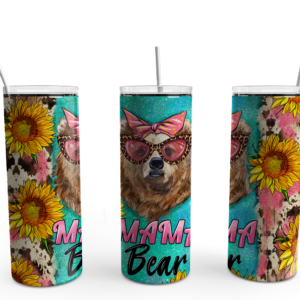 Cool Mama Bear Tumbler Mockup