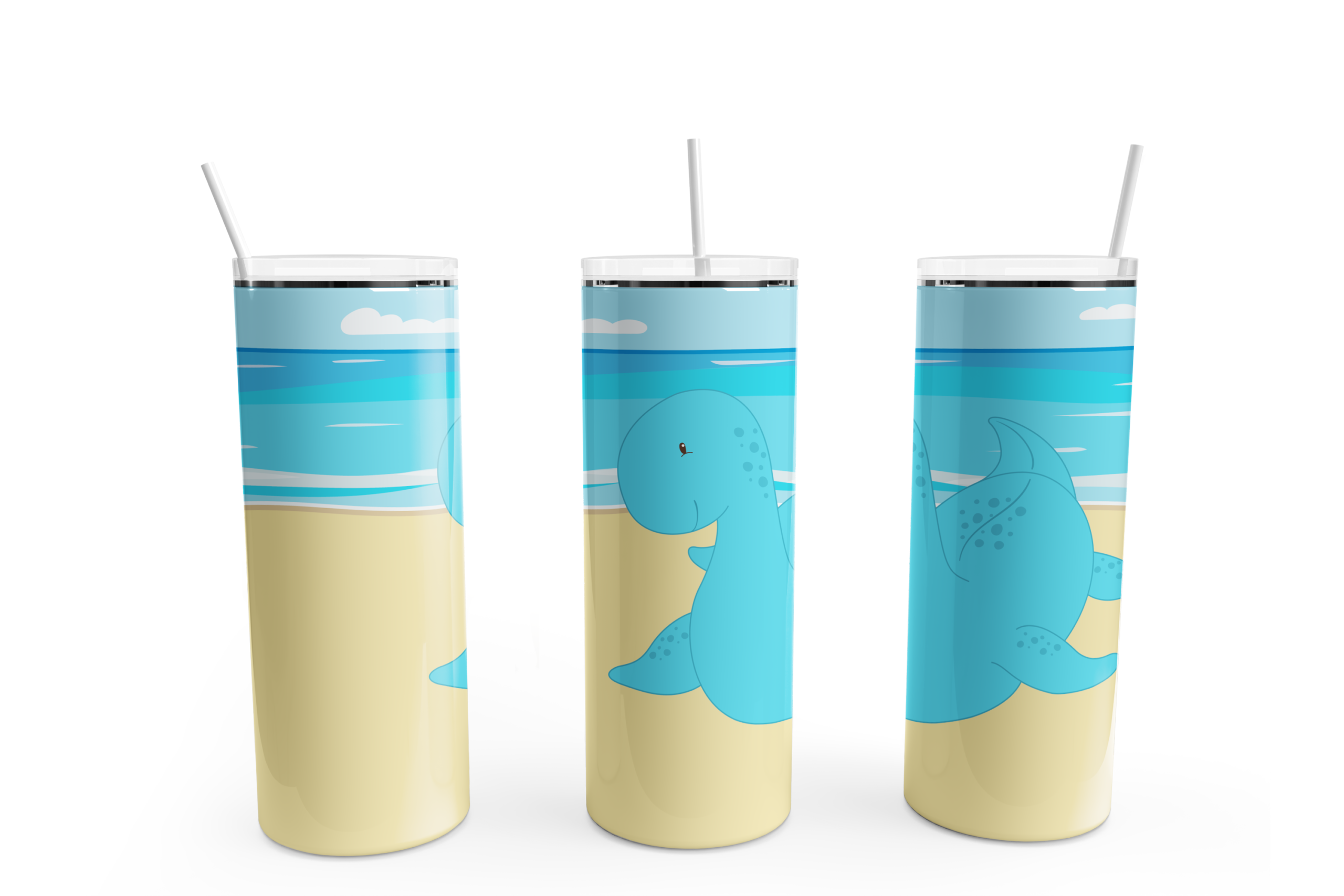 Plesiosaurus Tumbler- blue