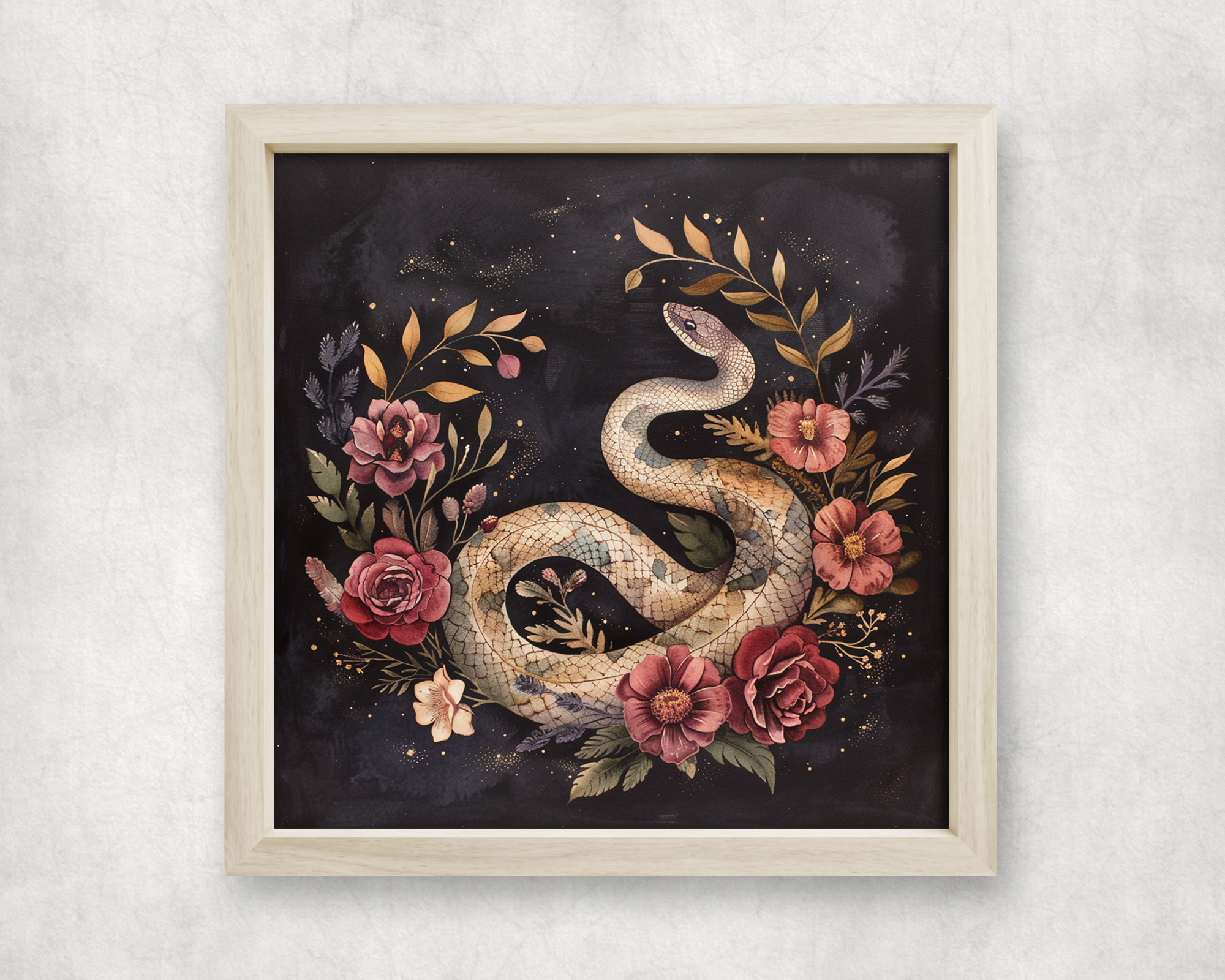 Snake Art Print Mockup