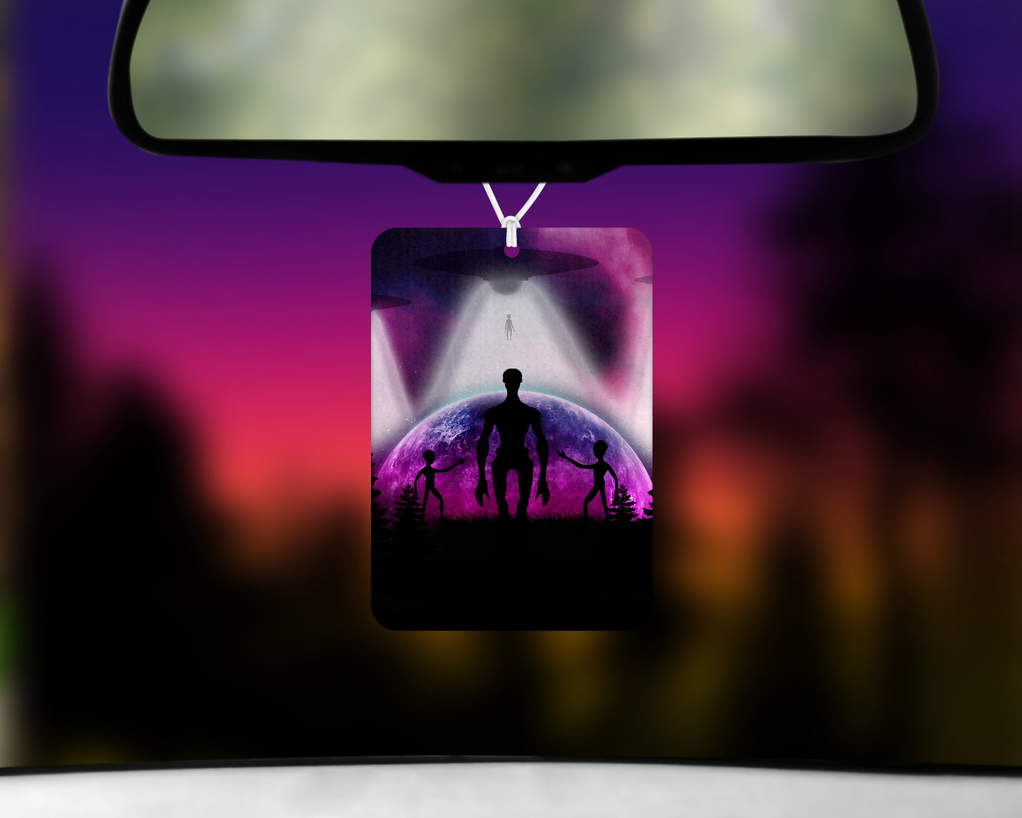 Alien Visitation Air Freshener Mockup