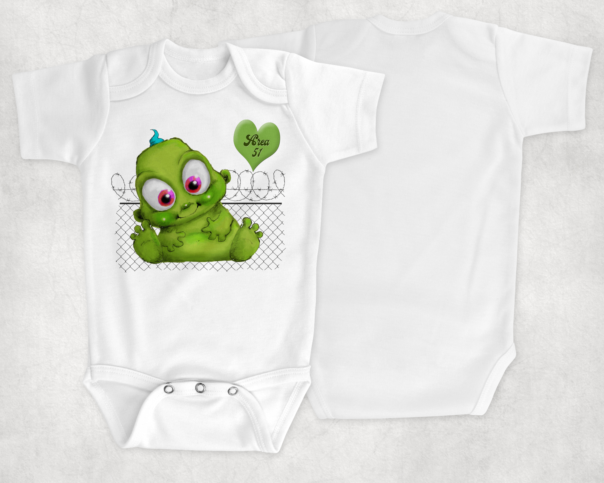 Area 51 Baby Babywear Mockup