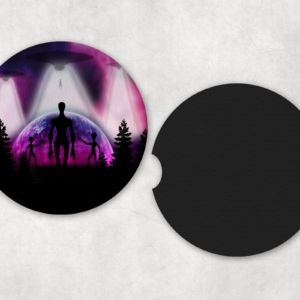 Alien Visitation Car Coasters Mockup