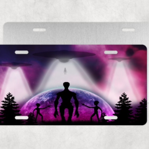 Alien Visitation License Plate Mockup
