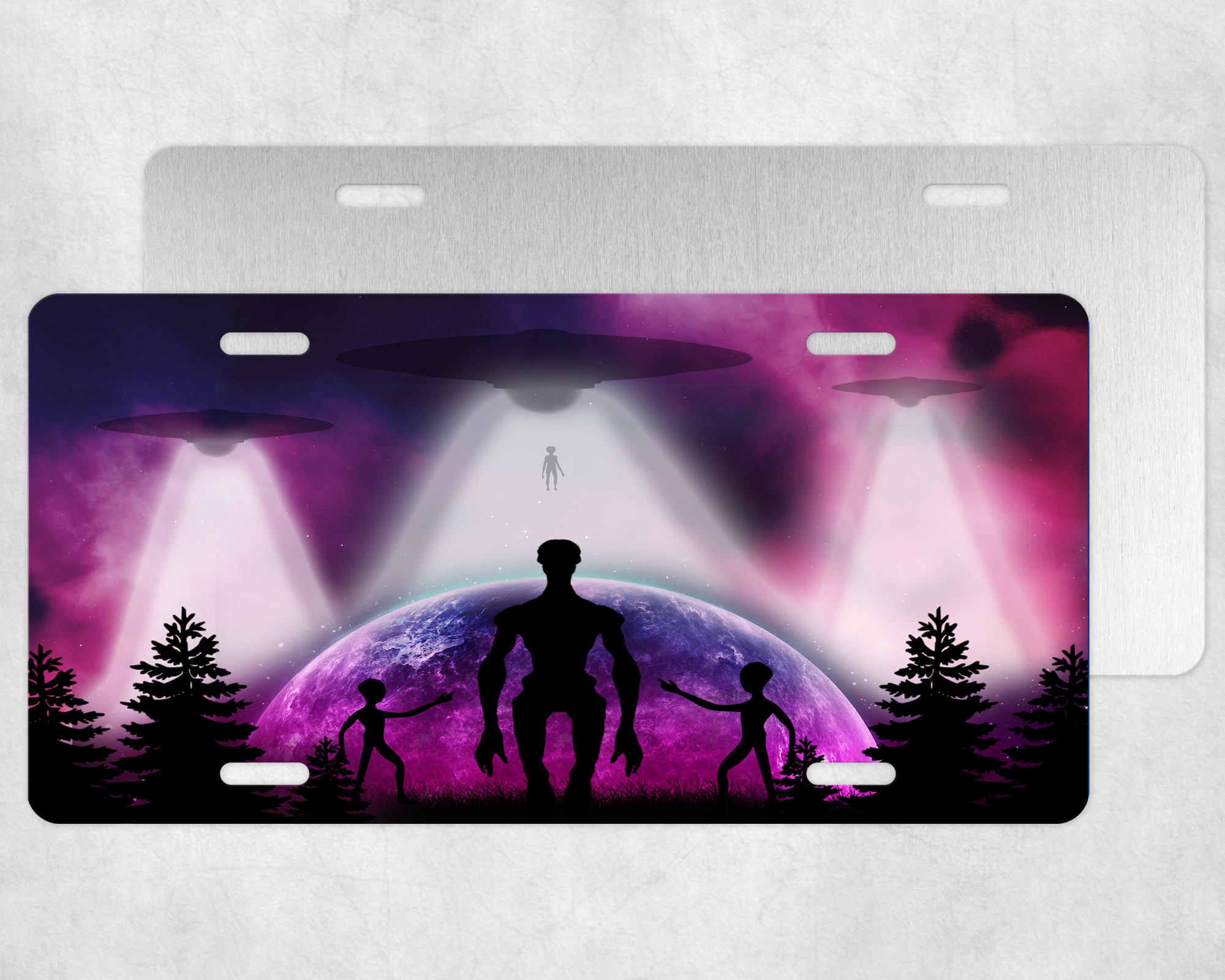 Alien Visitation License Plate Mockup