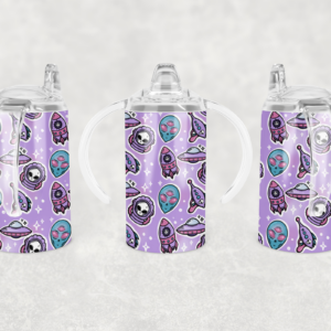 Pastel Alien Pattern Sippy Cup Mockup