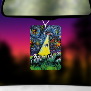 Alien Abduction Van Gogh Style Air Freshener Mockup