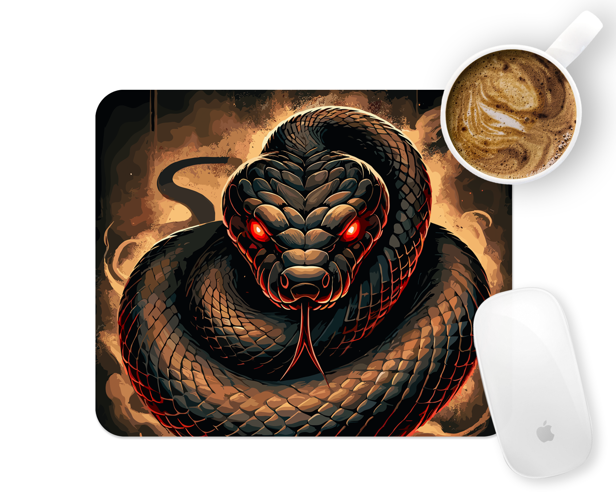 Angry Snake Mousepad Mockup