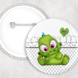 Area 51 Alien Button Mockup