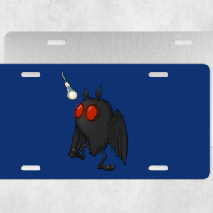 Lightbulb Mothman License Plate Mockup