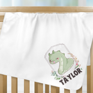 Chibi Basilisk Throw Blanket Mockup