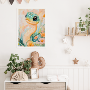 Baby Snake Art Print Mockup