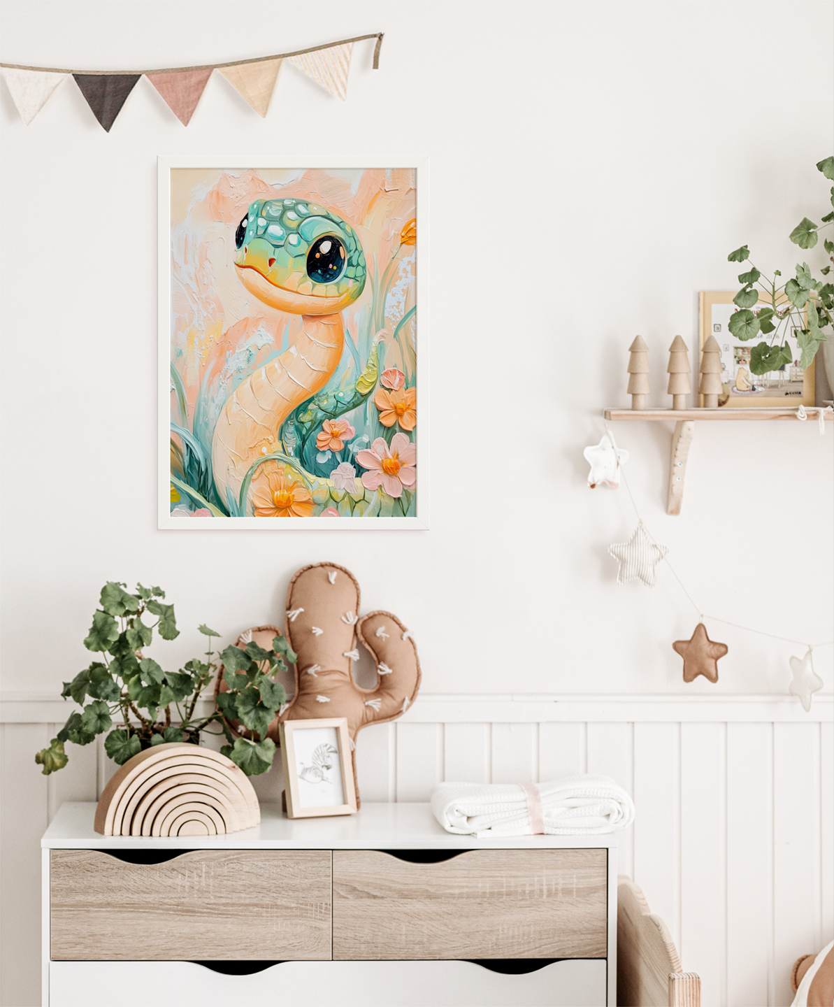 Baby Snake Art Print Mockup