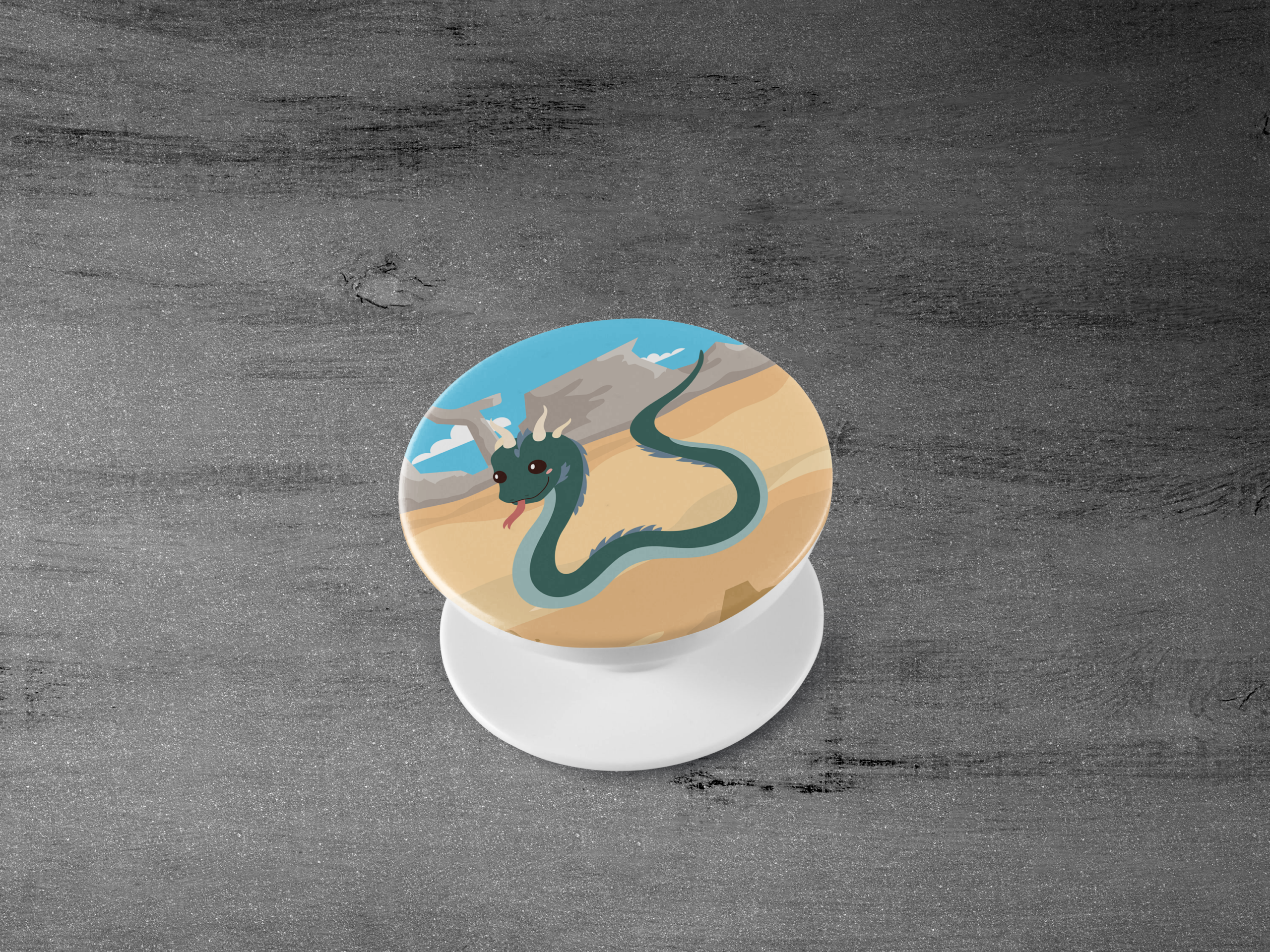 Desert Basilisk Phone Grip Mockup