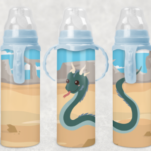 Desert Basilisk Baby Bottle Mockup