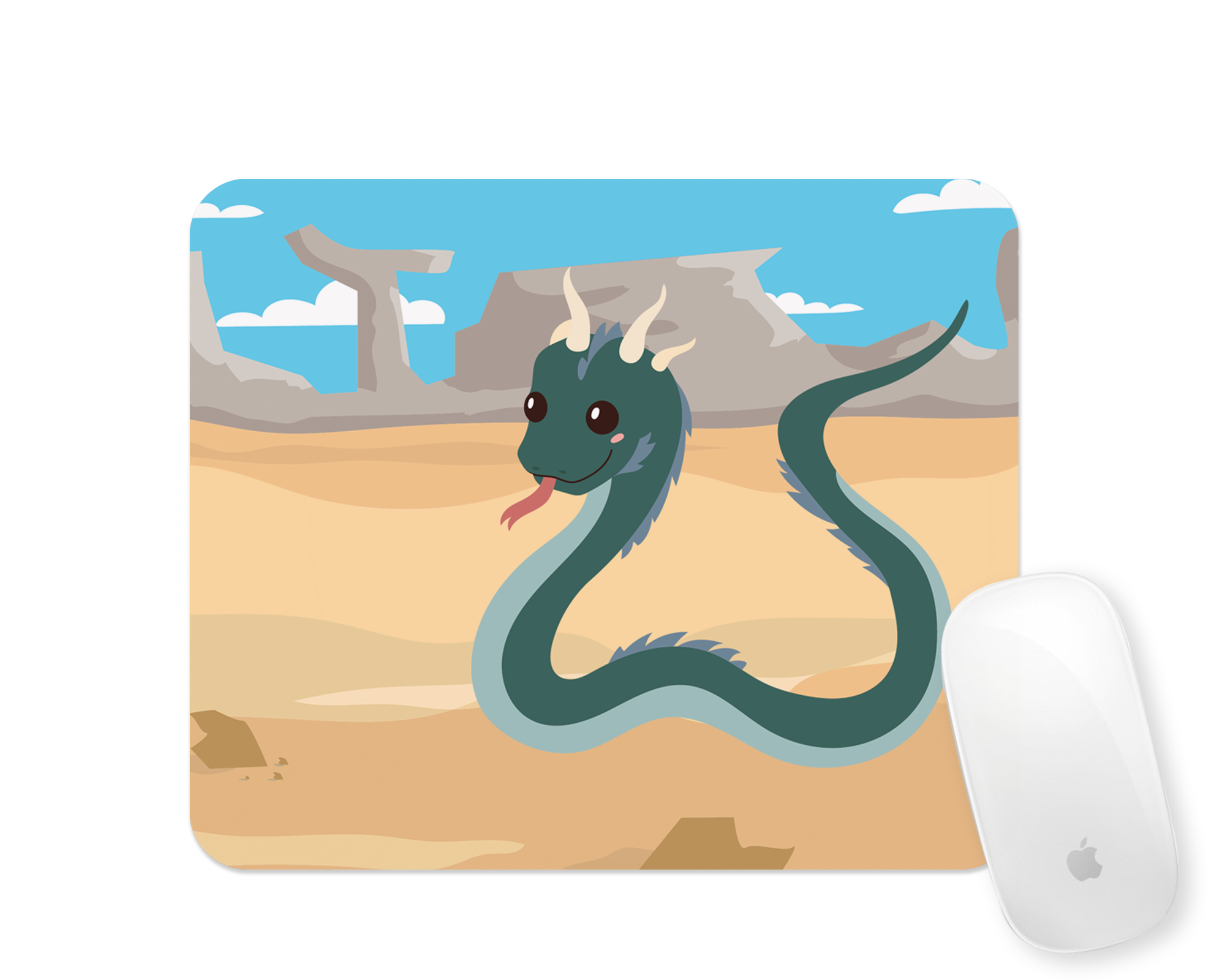 Desert Basilisk Mousepad Mockup