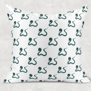 Basilisk Pattern Throw Pillow Cover Mockup