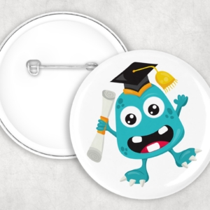 Blue Monster Grad Button Mockup