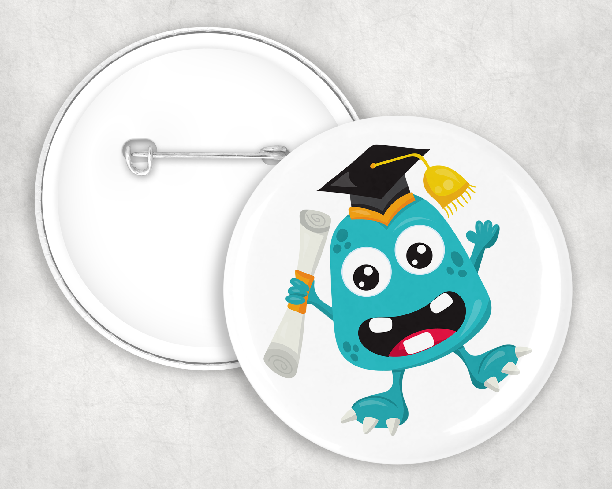 Blue Monster Grad Button Mockup