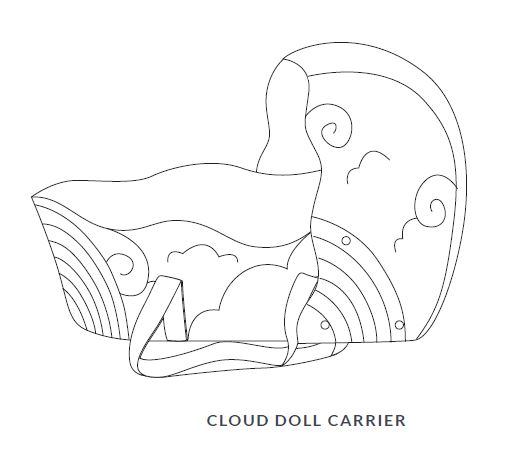 Cloud Doll Basket Carrier