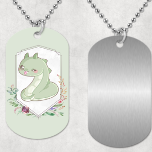 Chibi Basilisk Dog Tag Mockup