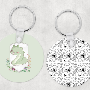 Chibi Basilisk Keychain Mockup