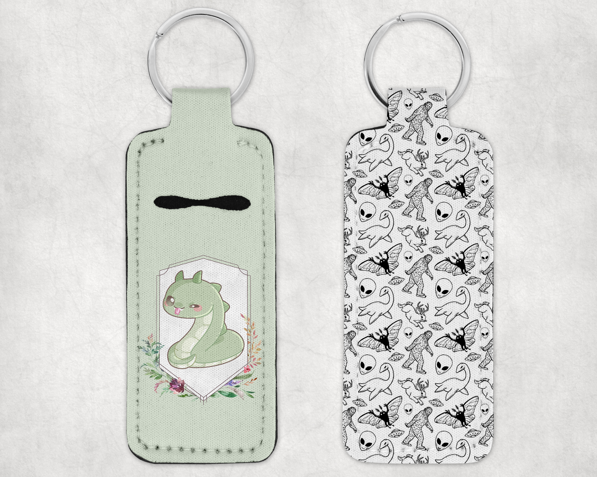 Chibi Basilisk Lip Care Holder Mockup