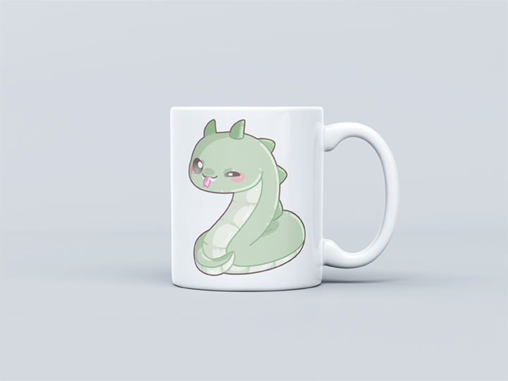 Chibi Basilisk Mug Mockup