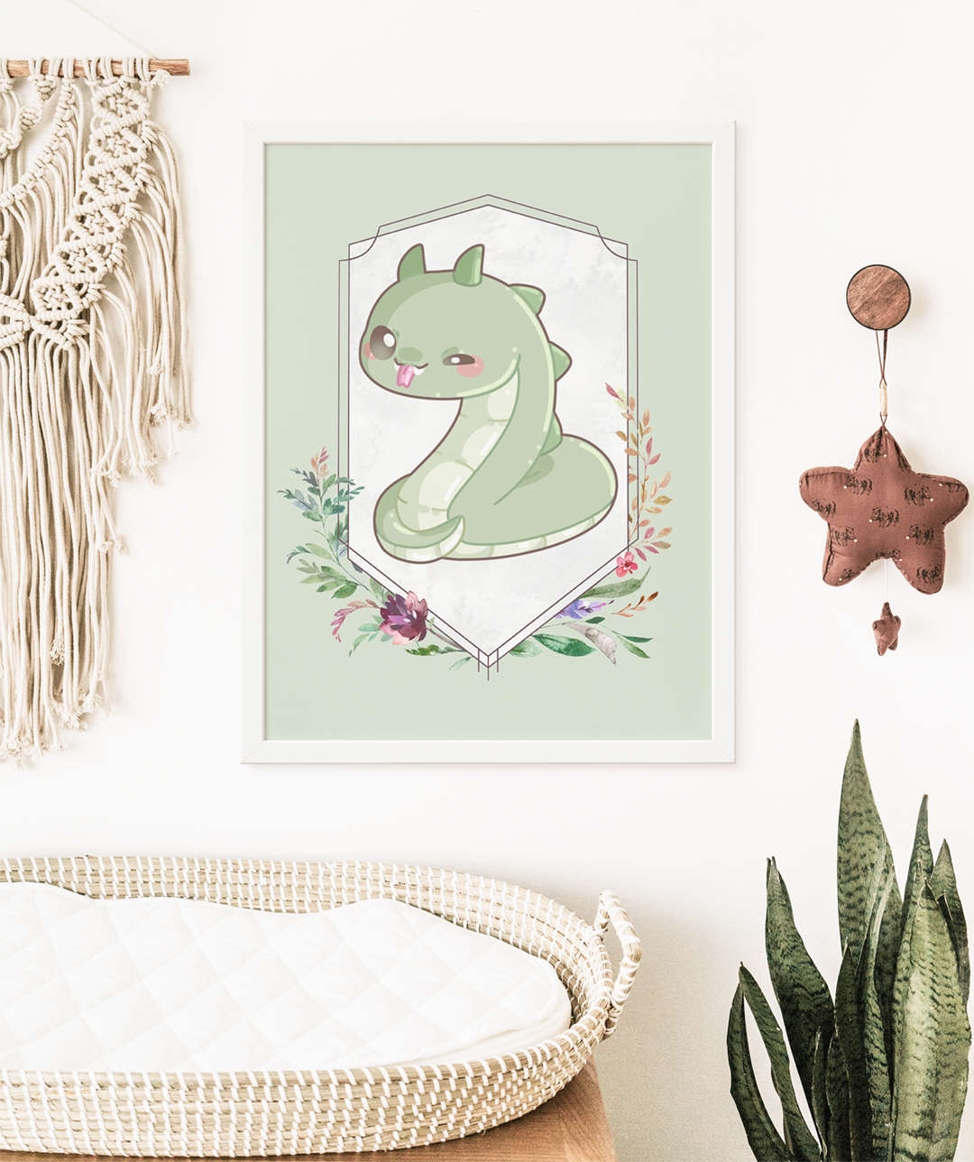 Chibi Basilisk Art Print Mockup