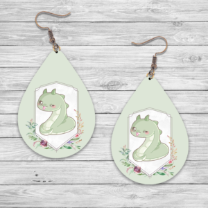 Chibi Basilisk Earrings Mockup