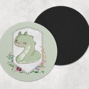 Chibi Basilisk Coasters Mockup