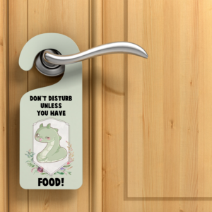 Don't Disturb Chibi Basilisk Door Hanger Mockup