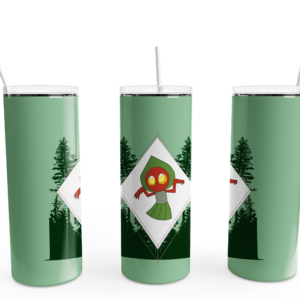 Kawaii Flatwoods Monster Tumbler Mockup