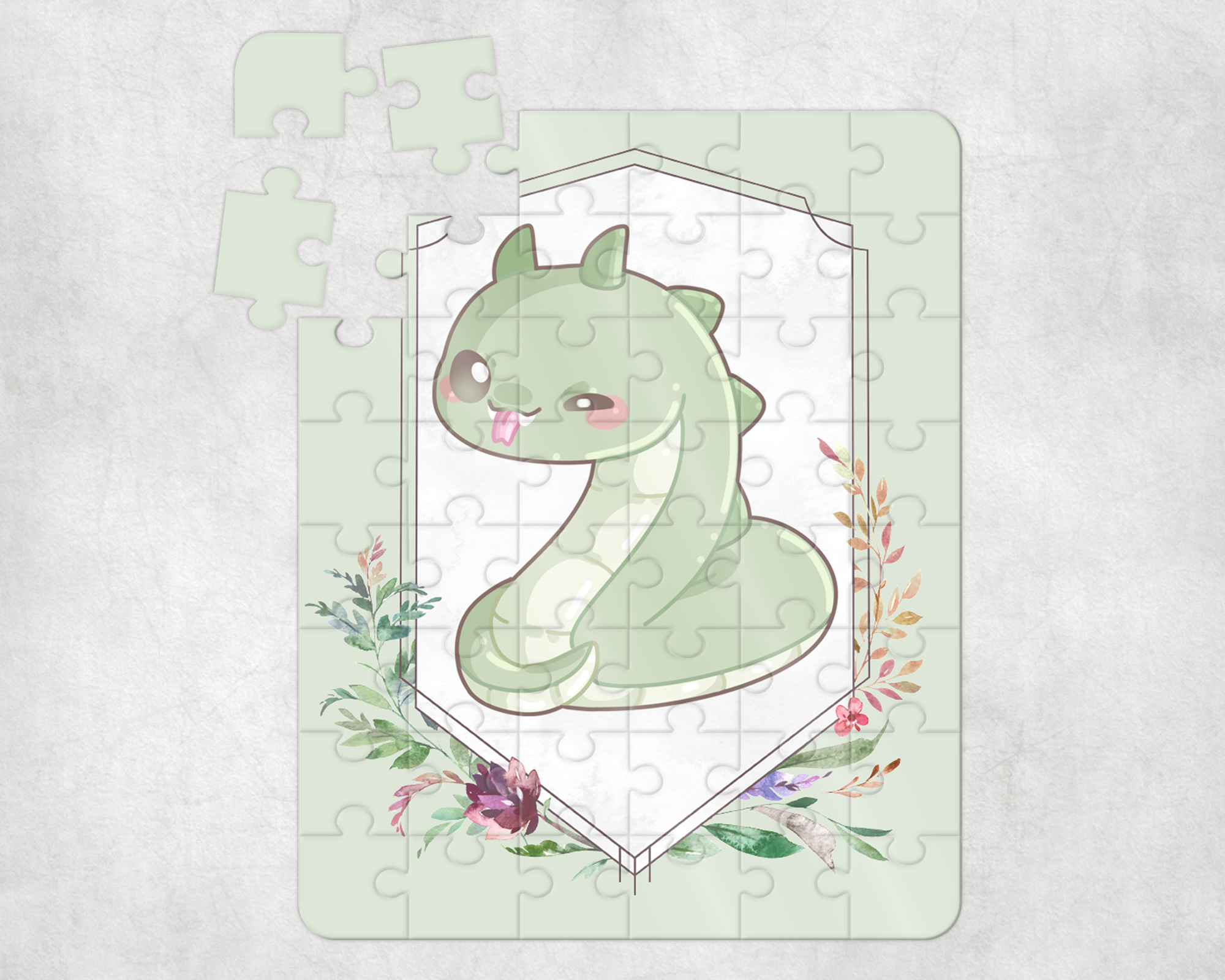 Chibi Basilisk Puzzle Mockup