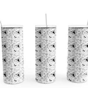 Cryptids Pattern Tumbler Mockup