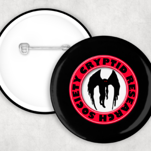 Cryptid Research Society - Mothman Button Mockup