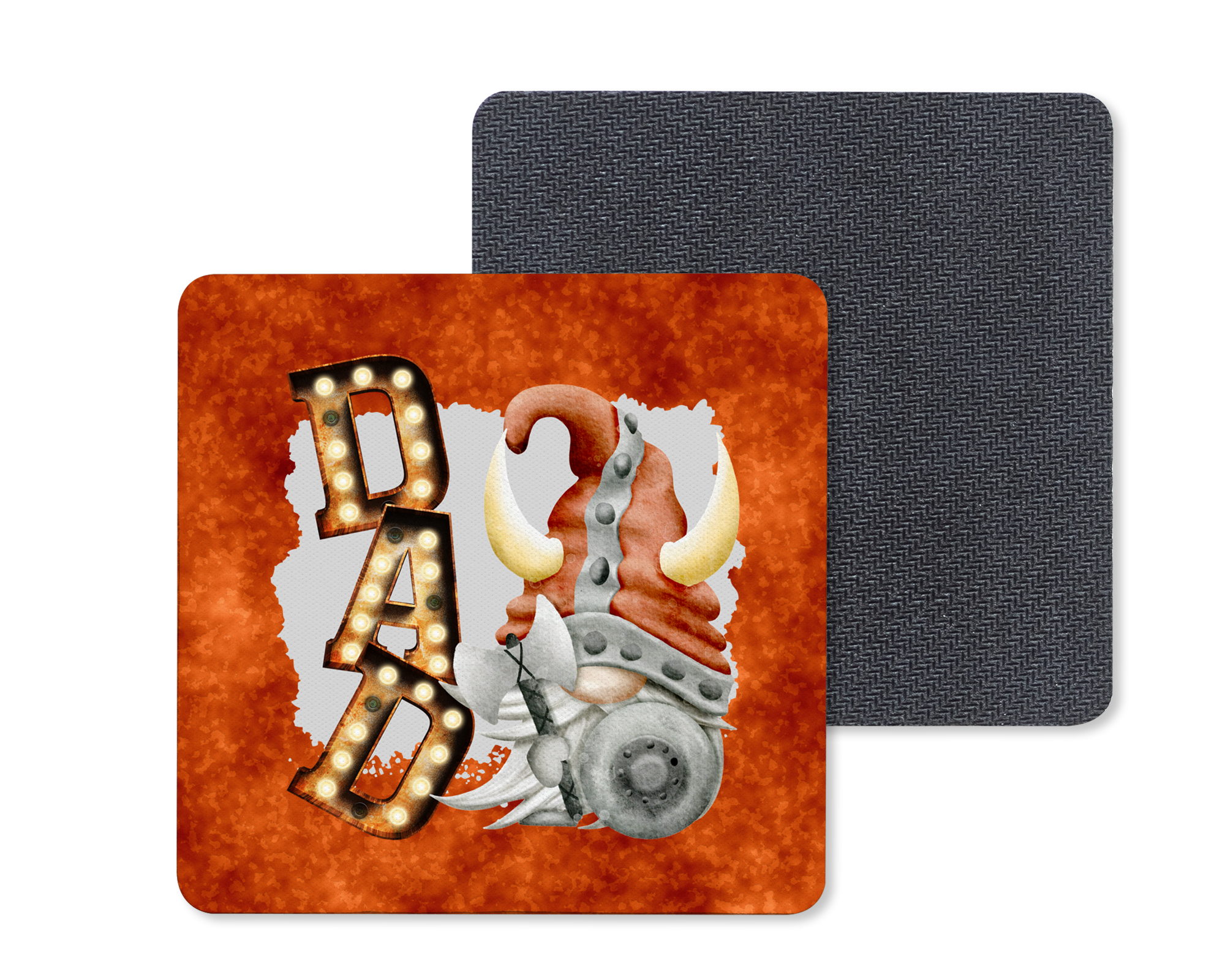 Gnome Dad Coasters Mockup