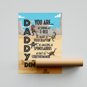 Daddy Dinosaur Art Print Mockup