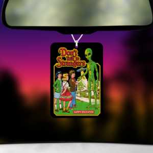 Don't Talk To Strangers Air Freshener Mockup