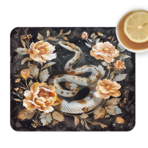 Floral Snake Mousepad Mockup