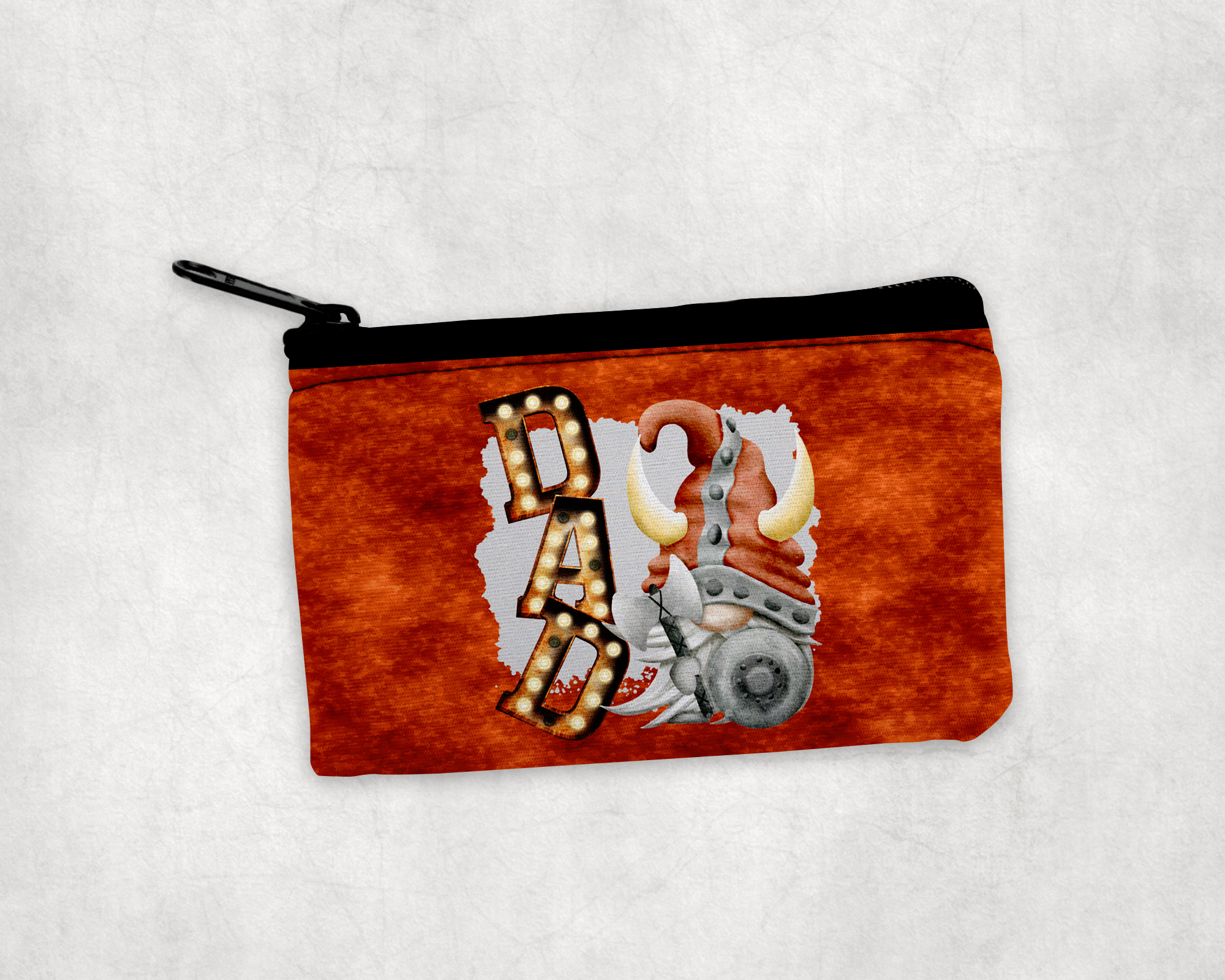 Gnome Dad Zipper Pouch Mockup