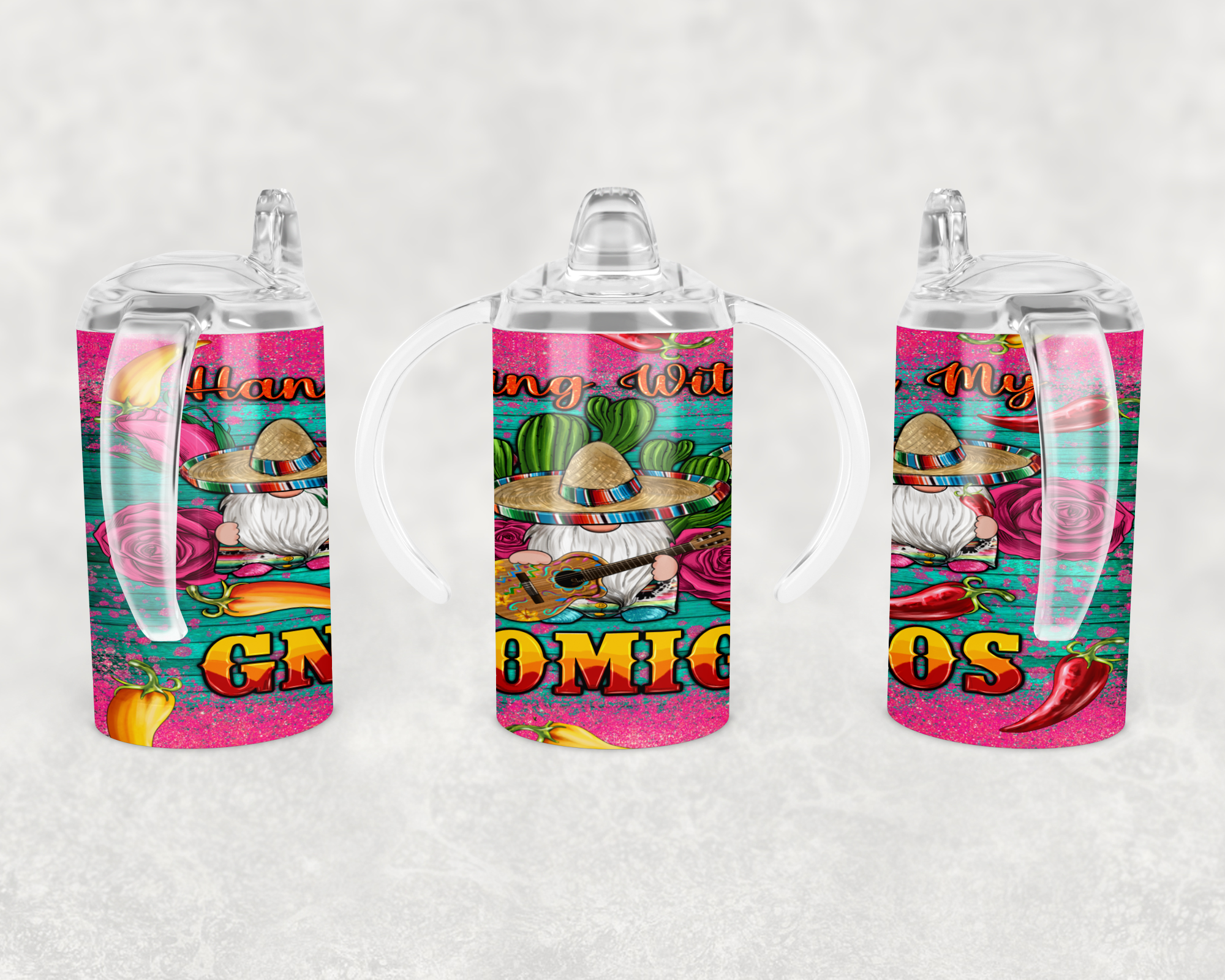 Hanging With My Gnomigos Sippy Cup Mockup